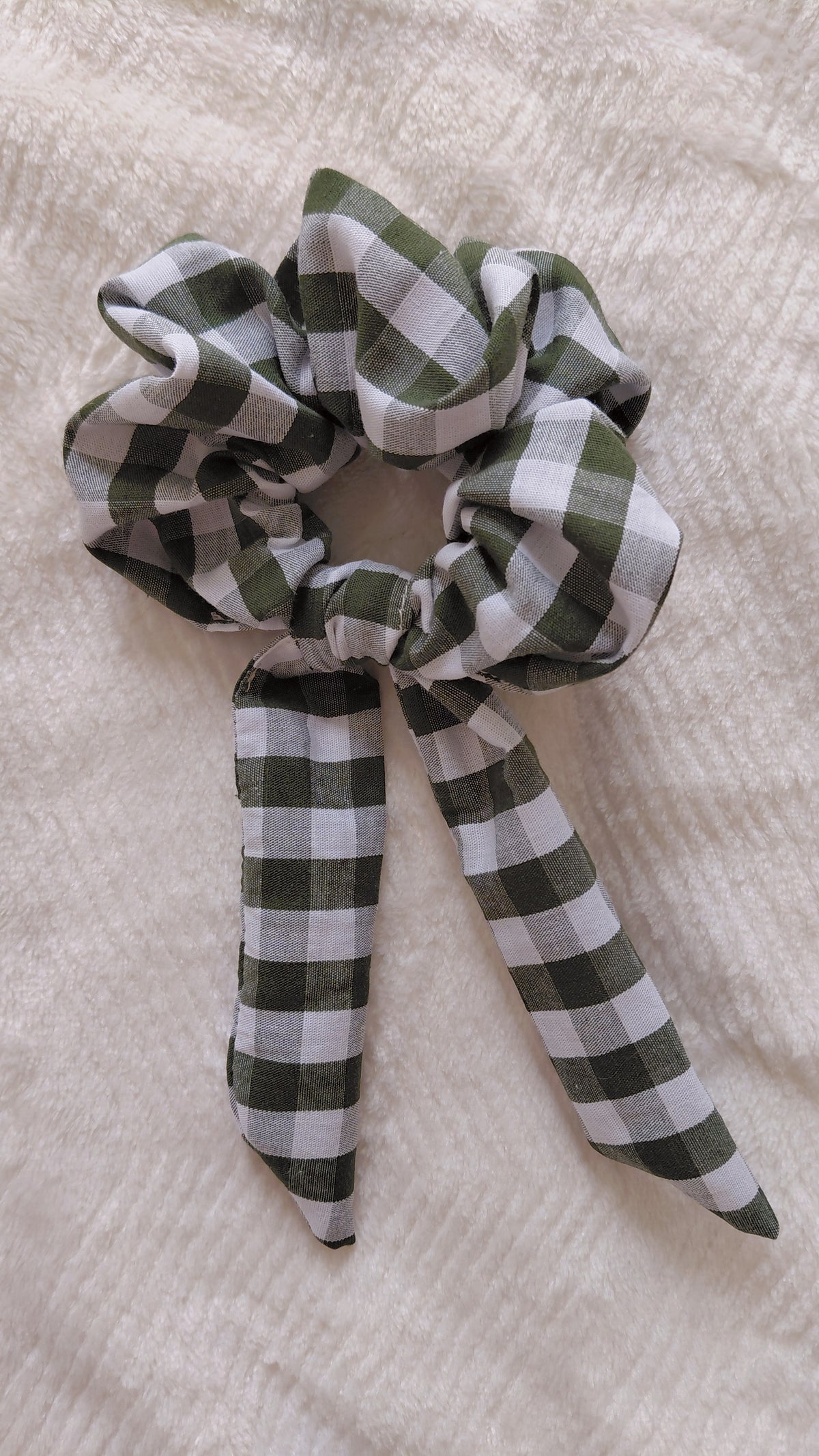 Foulchie vichy vert et blanc 