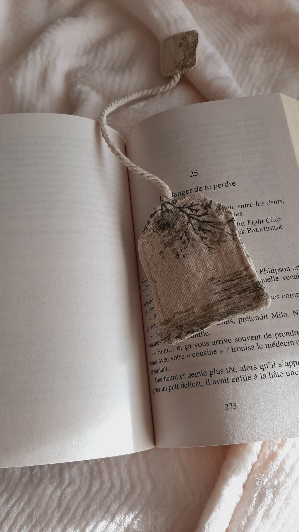 Marque page sachet de thé